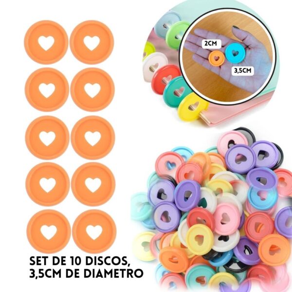 Discos de encuadernar – Naranja – 3,5cm (0644)