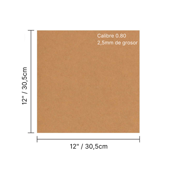 (08) Carton comprimido calibre 0.7 / 2 mm de grosor / 30,5cm x 30,5cm / 6 laminas - Image 3