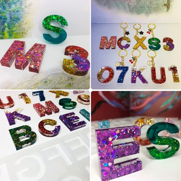 Moldes de letras rectas para llaveros - Mediano (7271) - Image 2