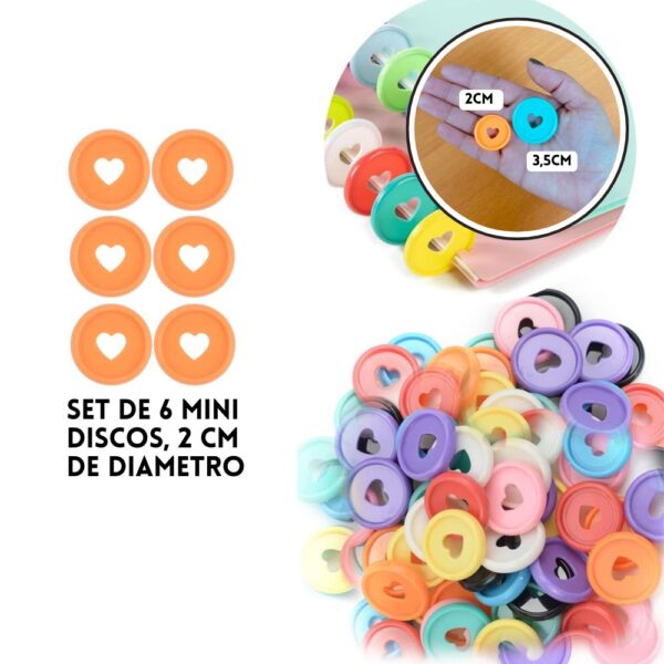 Discos de encuadernar - Naranja - 2cm (6495)