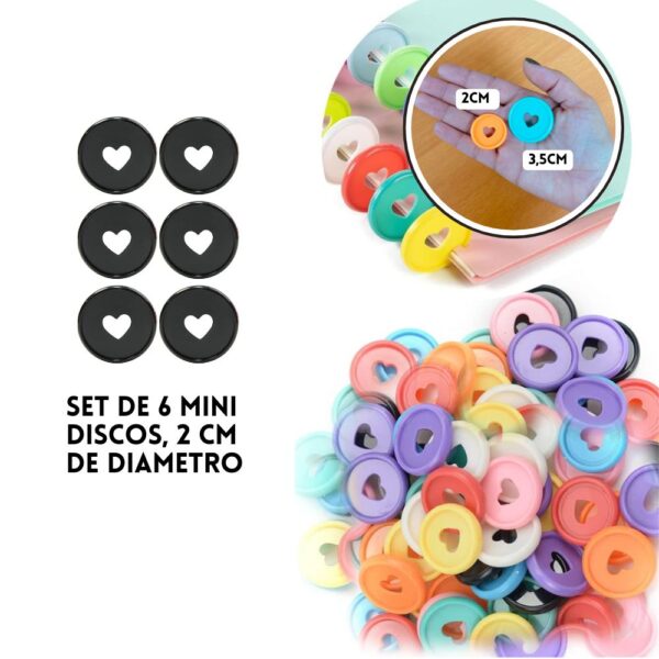 Discos de encuadernar - Negro - 2cm (7515)
