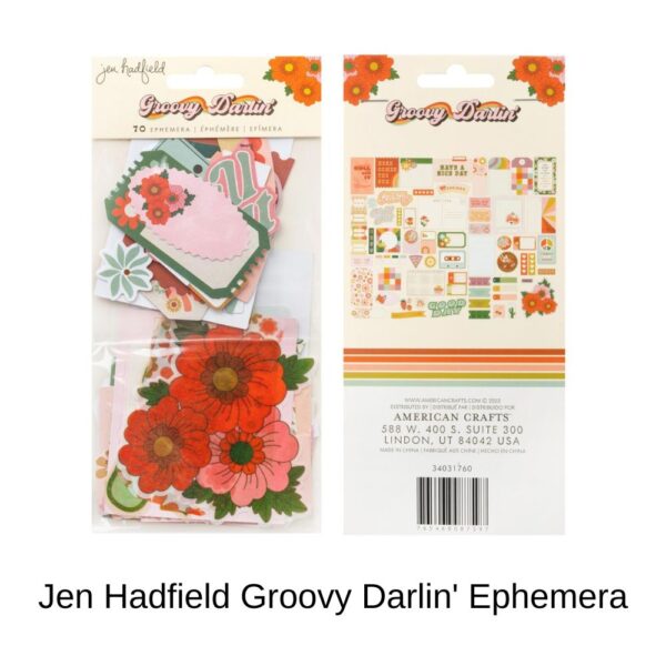 Jen Hadfield - Elementos decorativos: 70 die cuts "Groovy Darlin" (7597)